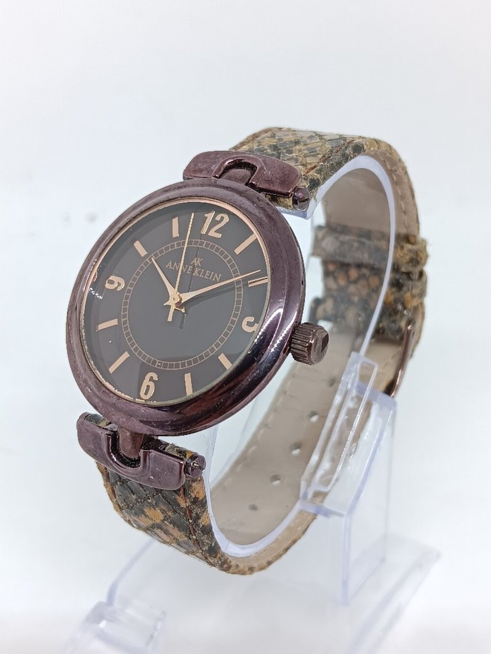 Anne Klein 10/9837 Women's 35mm Purple Tone Japanese Quartz Watch NEW BATTERY